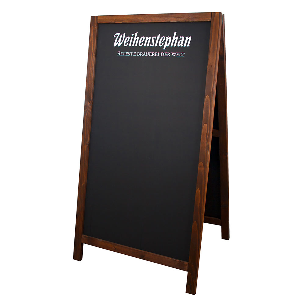 A-standing wooden blackboard
